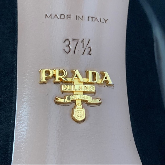 Prada Black Suede Leather Open Toe Calzature Donna Camoscio Basic Platforms 37.5 - Picture 6 of 10